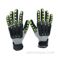 Hespax Impact Resistant TPR Mechanic Safety Work Gloves